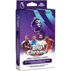 2025-26 Topps Chrome Premier League Cards - Hanger Box (15 Cards) in Kuwait