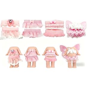 Cherry Blossom Angel 4 Sets Sonny Angel Clothes - Fits 3" Collectible Dolls, Adult Collectors, Display & Decoration in Kuwait