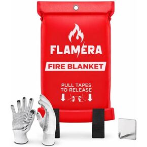 Emergency Fire Blanket for Home and Kitchen (4-Pack) Fireproof and Fire Suppression Blanket | 40"x40" Fiberglass Fire Blankets for Home Safety, Camping, and Office - Fire Retardant Blankets for Fires in Saudi Arabia