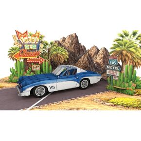 Classic Car Birthday Card, Pop Up Birthday Card for Men, Dad, Husband, 3D Car Card for Birthday, Gift for Boyfriend, Adults, Retirment Card, Fathers Day Cards in Saudi Arabia