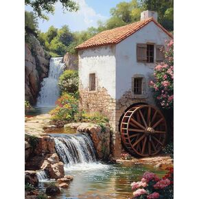 Welcome Spring Flower Diamond Art Kits for Adults, Diamond Painting Kits for Adults for Beginners, DIY Diamond Dots Art Kits, 5D Full Round Drill Gem Art Painting Kits for Home Wall Decor, 12x16in in Saudi Arabia