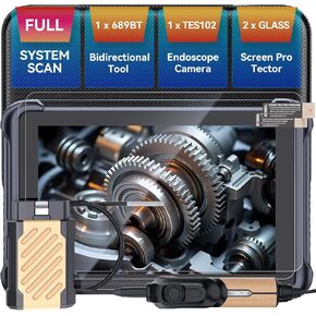 THINKSCAN 689BT ماسح ضوئي OBD2 ثنائي الاتجاه مع كاميرا المنظار، 3000+ اختبار نشط، كل النظام، 34 خدمة، FCA Autoauth، CANFD وDoIP، تحديث مجاني مدى الحياة in Kuwait