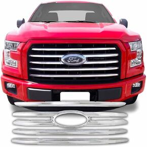 Fits 2015 Ford F150 XLT-Chrome Grille Overlay in Saudi Arabia