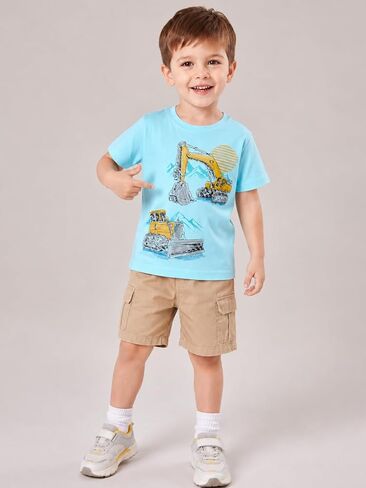 Boy's Short-Sleeve T-Shirt, Casual Kids Top, Everyday Wear, Multiple in Saudi Arabia
