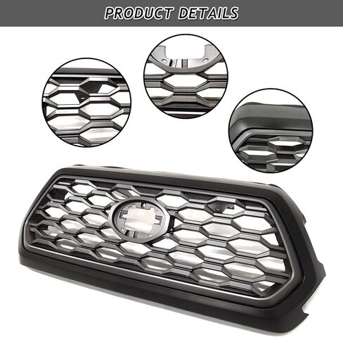 Bewild Front Upper & Lower Grille + Front Bumper Cover With Valance Lower Skid Plate Panel Fit For 2016-2023 Toyota Tacoma Front Insert Grille Body Kit Replacement in Kuwait