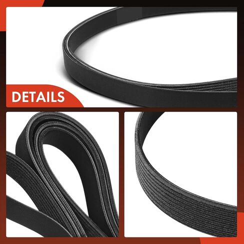 A-Premium Serpentine Belt 133.15 In Heavy-Duty For Ford F-250 F-350 Super Duty 2006, F-650 2016-2019/2021-2022, F-750 2016-2019/2021-2023, LCF 2006-2009 & International Harvester CF500, CF600 in Kuwait