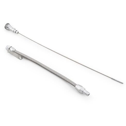 Universal 1/4" NPT Flexible Stainless Steel Engine Oil Dipstick (20 Inch), Pan Entry Design Compatible with Chevy, Ford, Silverado in Kuwait