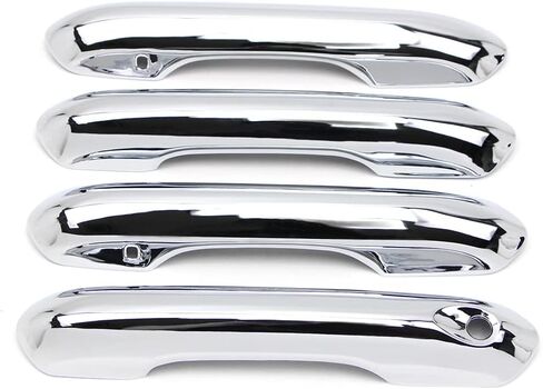 Dreamseek 4 قطع 4 غطاء مقبض الباب لسيارة Ford Explorer 2020 2021 2022 غطاء ABS خارجي مطلي بالكروم (مع فتحة مفتاح ذكية) in Kuwait