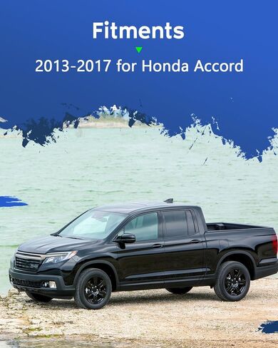 غطاء مقبض باب السيارة LUJUNTE متوافق مع ملحقات Honda Accord 2013-2017 المتوافقة مع Honda Pilot 2022 2021-2016 بدون فتحات مفاتيح ذكية (أسود لامع) in Kuwait