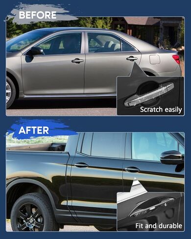 غطاء مقبض باب السيارة LUJUNTE متوافق مع ملحقات Honda Accord 2013-2017 المتوافقة مع Honda Pilot 2022 2021-2016 بدون فتحات مفاتيح ذكية (أسود لامع) in Kuwait