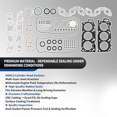 Head Gasket Set Compatible with Es330/ Rx330/ Camry/Sienna/Highlander 3.3L V6 DOHC 2004-2010 HS26266PT in Kuwait