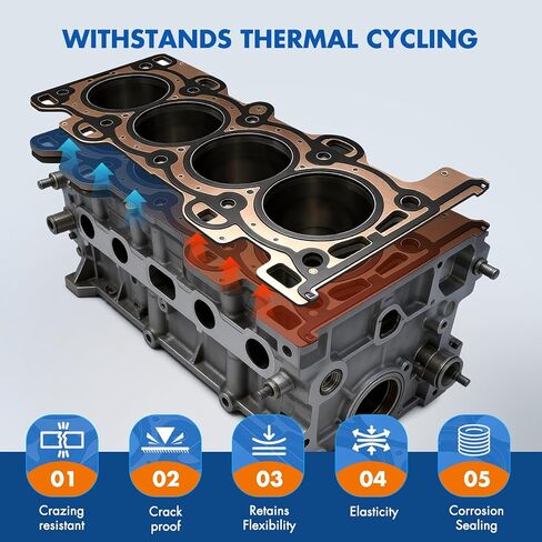 Cylinder Head Gasket Set Fit for Buick Century 3.1L,for Chevrolet Impala 3.4L,for Oldsmobile Alero 3.4L,for Pontiac Aztek 3.4L Replace HS9071PT-1 HS9071PT,HS9071PT-1 in Kuwait