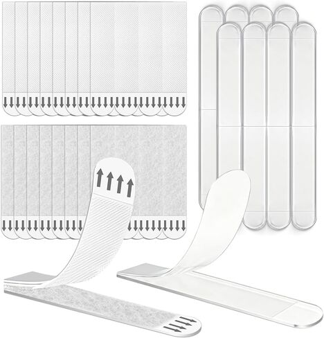 Heavy Duty Picture Hanging Strips, 32 Pairs (64 Strips) + 16 Large Poster Strips, No Damage Sticky Picture Hangers for Walls, Removable Waterproof Adhesive Strips, Refill for Frames & Home Décor in Saudi Arabia