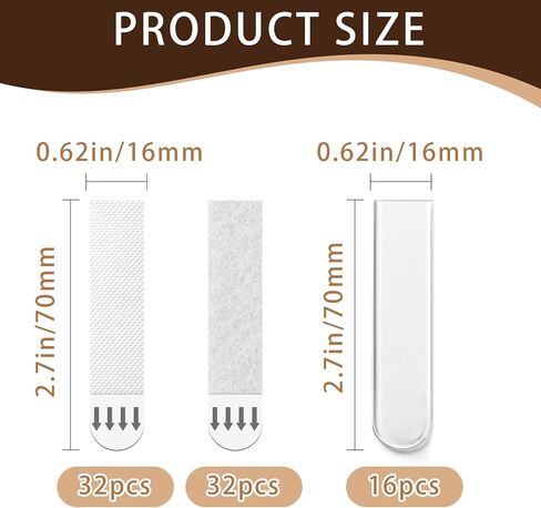 Heavy Duty Picture Hanging Strips, 32 Pairs (64 Strips) + 16 Large Poster Strips, No Damage Sticky Picture Hangers for Walls, Removable Waterproof Adhesive Strips, Refill for Frames & Home Décor in Saudi Arabia
