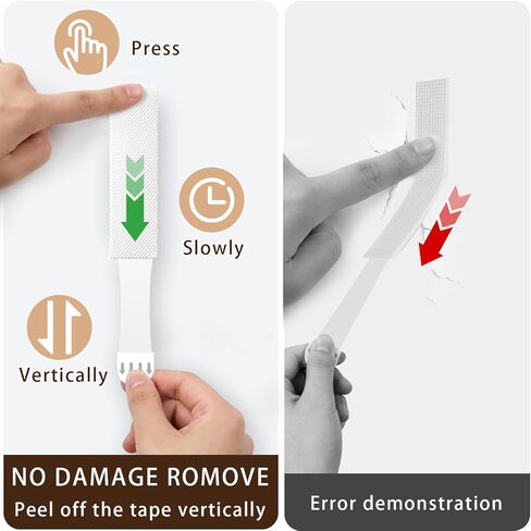 Heavy Duty Picture Hanging Strips, 32 Pairs (64 Strips) + 16 Large Poster Strips, No Damage Sticky Picture Hangers for Walls, Removable Waterproof Adhesive Strips, Refill for Frames & Home Décor in Saudi Arabia