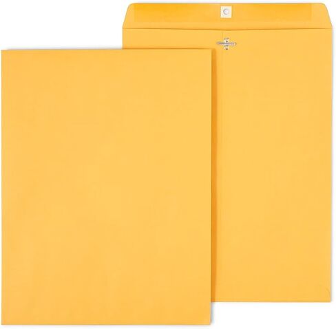 Staples 12 x 15.5 Clasp & Moistenable Glue Kraft Catalog Envelopes, Brown, Heavy‑Duty Mailing Envelopes for Documents, 100/Box in Kuwait