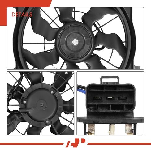 A-Premium Engine Radiator Cooling Fan Assembly Compatible with Select Hyundai & Kia Models - Sonata 2014, Optima 2014 2015 - Replace# 253803S290 in Kuwait