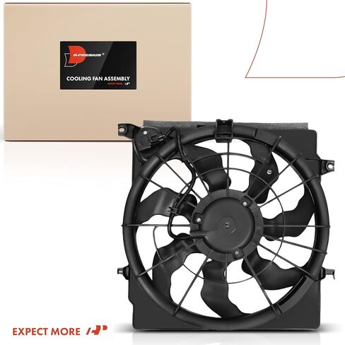 A-Premium Engine Radiator Cooling Fan Assembly Compatible with Select Hyundai & Kia Models - Sonata 2014, Optima 2014 2015 - Replace# 253803S290 in Kuwait