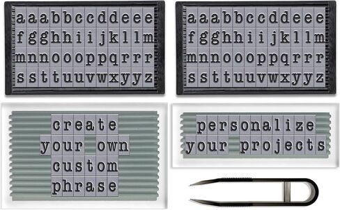 PEGZ Alphabet Letters American Typewriter Font 96 Lowercase, 100 pc Stamp Kit in Saudi Arabia