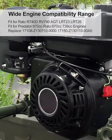 Air Filter Cleaner Kit Fit for Predator 670cc, Rato 670cc 739cc Engines, Compatible with Rato R740D RV740 AGT LRT23 LRT26 models, Replace 17108-Z130110-0000 17150-Z130110-00A0 in Saudi Arabia
