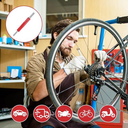 2 Pcs Valve Core Remover Tool Valve Core Repair Tool for Schrader and Presta Valves Mountain Bicycle and Road Bike in Kuwait