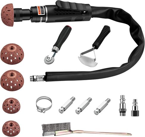EYPINS Air Tire Patch Tools Kit - Speed Adjustable 0-2500RPM, Pneumatic Polish Buffer Repair Vehicles Tires,with 4pcs Tungsten Alloy Grinding Heads (40mm/55mm),High-Precision,Quiet,Portable in Saudi Arabia