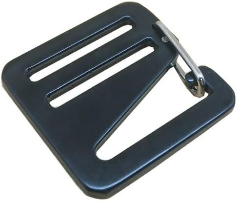 Spring Loaded Sliding Door G-Hooks (4 Pack) - Adjustable Strap Buckles 1.28" Inner Diameter, Aluminum Alloy Left & Right Hooks for Luggage, Backpack, Bag Straps - Hardware Fasteners Black in Kuwait