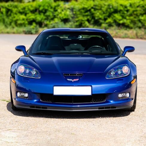 FREEMOTOR802 Front Bumper Lip Splitter Compatible with 2005-2013 Chevrolet Corvette C6 (Not Base Trim), OEM Style Unpainted Black PU 1PC Air Dam Chin Spoiler Front Lower Lip Spoiler Valance Guard in Kuwait