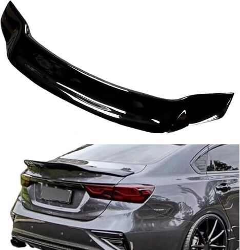 Duckbill Rear Trunk Spoiler for Kia Forte (K3) 2019-2023 – High-Kick GT-Line Style Wing – Glossy Black ABS Aero Lip – Direct Fit Body Kit (Drill-On Installation Required) in Saudi Arabia