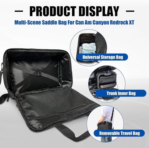 Saddlebag Organizer Cargo Bag for Can Am Canyon Redrock XT 2025 2026, Removable Luggage Storage Bag for Canyon Accessories in Saudi Arabia