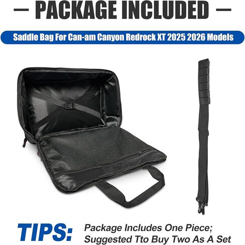 Saddlebag Organizer Cargo Bag for Can Am Canyon Redrock XT 2025 2026, Removable Luggage Storage Bag for Canyon Accessories in Saudi Arabia