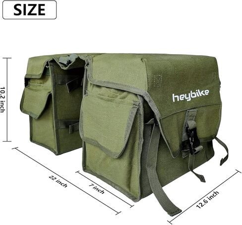 Heybike Saddlebag (Green), Bike Rack Pannier Bag for Electric bike in Saudi Arabia