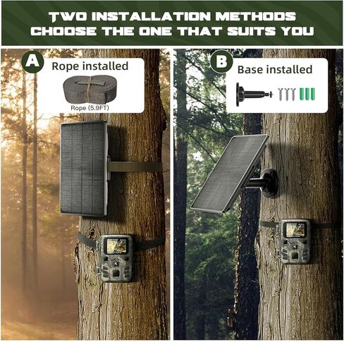 Trail Camera Solar Panel - 6000mAh Built-in Battery, Waterproof Solar Charger Kit with Multiple DC Connectors, Compatible with Tactacam Reveal Cameras in Saudi Arabia