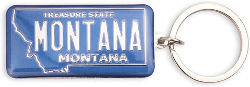 Westmon Works Montana Keychain تذكارية الكنز الدولة لوحة ترخيص حلقة مفاتيح معدنية in Kuwait