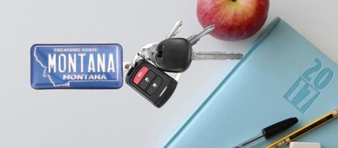 Westmon Works Montana Keychain تذكارية الكنز الدولة لوحة ترخيص حلقة مفاتيح معدنية in Kuwait