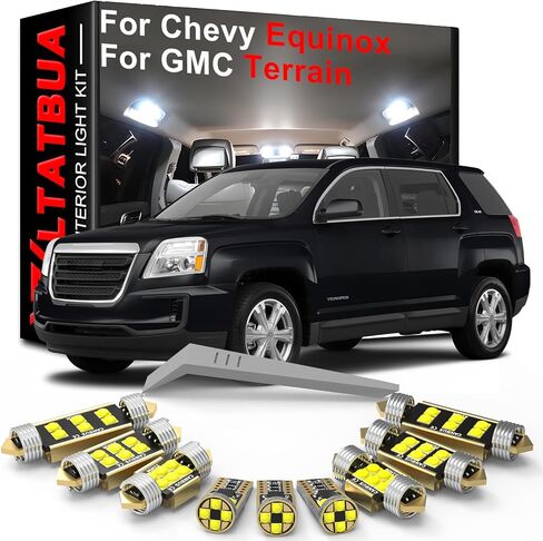 LED Interior Light Kit Package Replacement for GMC Terrain Chevy Equinox 2010 2011 2012 2013 2014 2015 2016 2017 in Kuwait