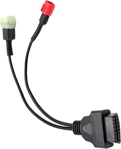 1 Pcs 6 Pin to 16Pin OBD Diagnostic Cable, 2 in 1 Motorcycle OBD Scanner Adapter Cable Compatible with Euro5 Guzzi Kawasaki Suzuki Yamaha Piaggio Vespa Honda KTM Ducati Motobike in Kuwait