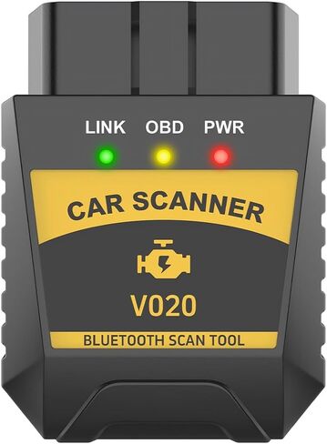 Bluetooth OBD2 Car Diagnostic Scanner, ELM327 Engine Code Read and Reset Tool, Real-time Data Monitor Device with Exclusive App, Universal Stable Connection for IOS Android Windows (Black) in Kuwait