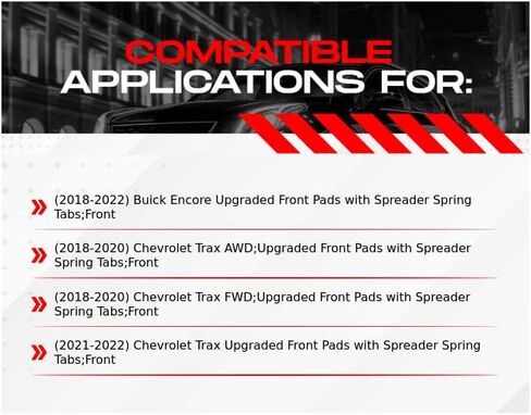 R1 Concepts Front Brake Kit Fits 2018-2022 Buick Encore, Chevrolet Trax| Optimum Oep Pads, Blank Rotors| Hardware| 12.0" Front Rotor in Kuwait
