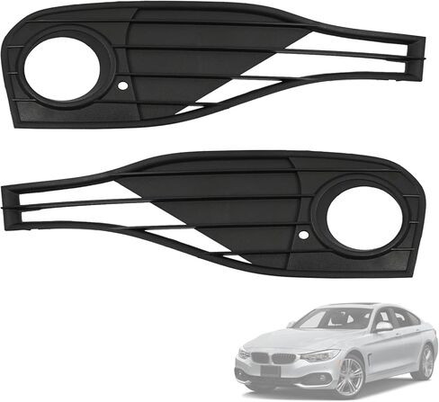 المصد الأمامي الأيسر والأيمن حواف مصابيح الضباب مناسبة لسيارات BMW 428i 430i 435i 440i xDrive Gran Coupe Base 2014 2015 2016 2017 2018 2019 2020 غطاء خفيف للضباب يستبدل 51117294683 51117294684 in Kuwait
