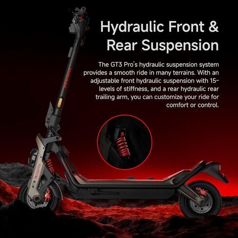 Segway SuperScooter GT3 Pro Electric Scooter, 50MPH Top Speed, 86-Mile Max Range, Dual Motor, 7000W Peak Power, Dual Hydraulic Suspension and Disc Brakes, UL-2272 2271 Certified in Saudi Arabia