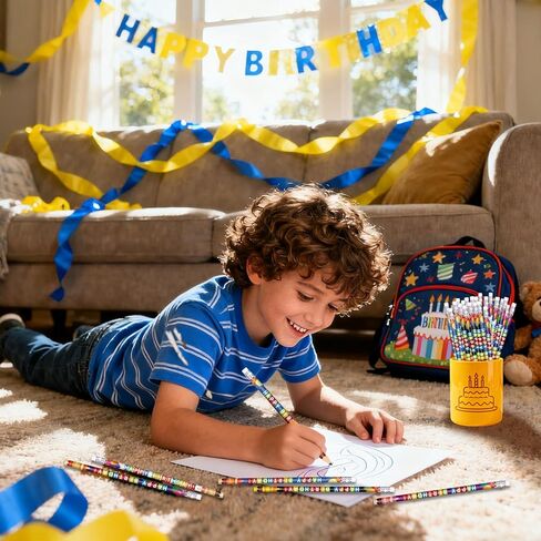 Birthday Pencils for Students Happy Birthday Pencil Bulk Colorful Wood Pencils Teacher Classroom Birthday Gifts Party Supplies (60) in Saudi Arabia