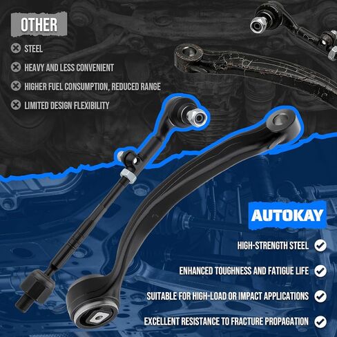 AUTOKAY Set of 12 Front Lower Control Arm Suspension Kit fit for BMW 3 Series 325xi 330xi 328xi 330Xi 335xi 328i xDrive 335i xDrive and X1 xDrive35i xDrive28i w/Ball Joint RE# CMS101105 CMS101106 in Saudi Arabia