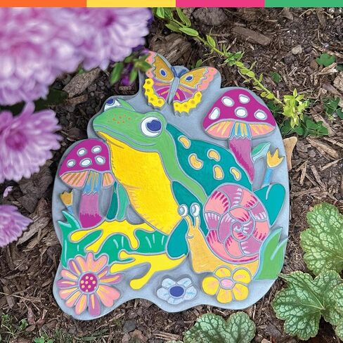 مجموعة أقلام التحديد ذات الخطوط الساطعة من Numbers Garden Stone Craft للأطفال من سن 8 سنوات فما فوق | فن حديقة على طراز الطلاء حسب الأرقام مع 12 قلم تلوين وقلم تحديد ذهبي وحجر زخرفي in Kuwait