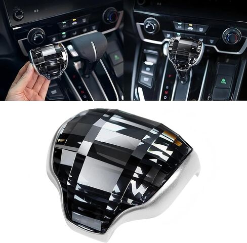 Crystal Gear Shift Knob Cover Trim for Honda CRV CR-V 2017-2022, Premium Crystal Car Interior Decoration Trim Accessories 1:1 OEM Fit in Saudi Arabia