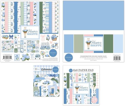 Carta Bella Flower Shoppe Classic Bundle Cardmaking Scrapbooking Paper 12x12 Kit in Saudi Arabia