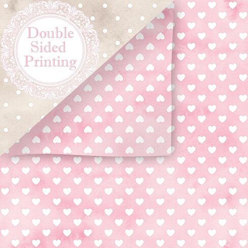 24 Sheets Baby Shower Scrapbook Paper, 12 Strip Plaid Dot Floral Patterns Decorative Craft Paper Folded Flat for Birthday DIY Crafts Card Making Photo Album Decor, 11.8'' x 11.8' (Baby) in Saudi Arabia