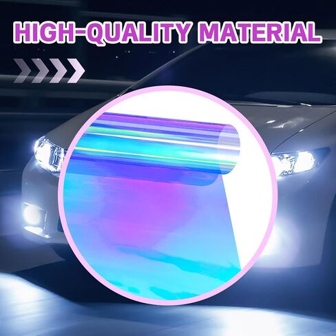 Automotive Universal Car Lamp Film 15.7 X 48inch Cuttable and Stretchability, Non-Marking Self-Adhesive Decals Car Decor, Car Headlight Taillight Fog Lamp Packaging Protective Film, Blue in Saudi Arabia