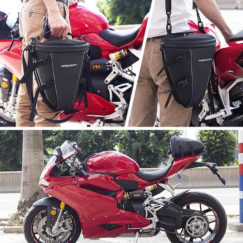 MRSXXNTY Motorcycle Tail Bag Saddle Bags Motorcycles Motorcycle Accessories Gear for Men Tapered Rear Seat Bag Waterproof & Expandable Suitable for Outdoor Cycling and Daily Commuting in Saudi Arabia