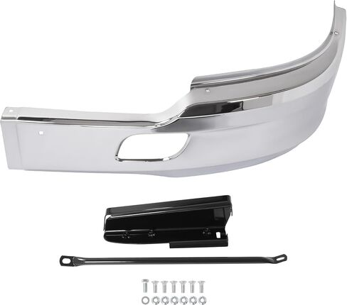 ALMULOO Front Bumper Corner Compatible with 2013-2021 Kenworth T680 with Bracket Replace for KEN08-0001CH-L Steel Chrome- Left Side in Kuwait